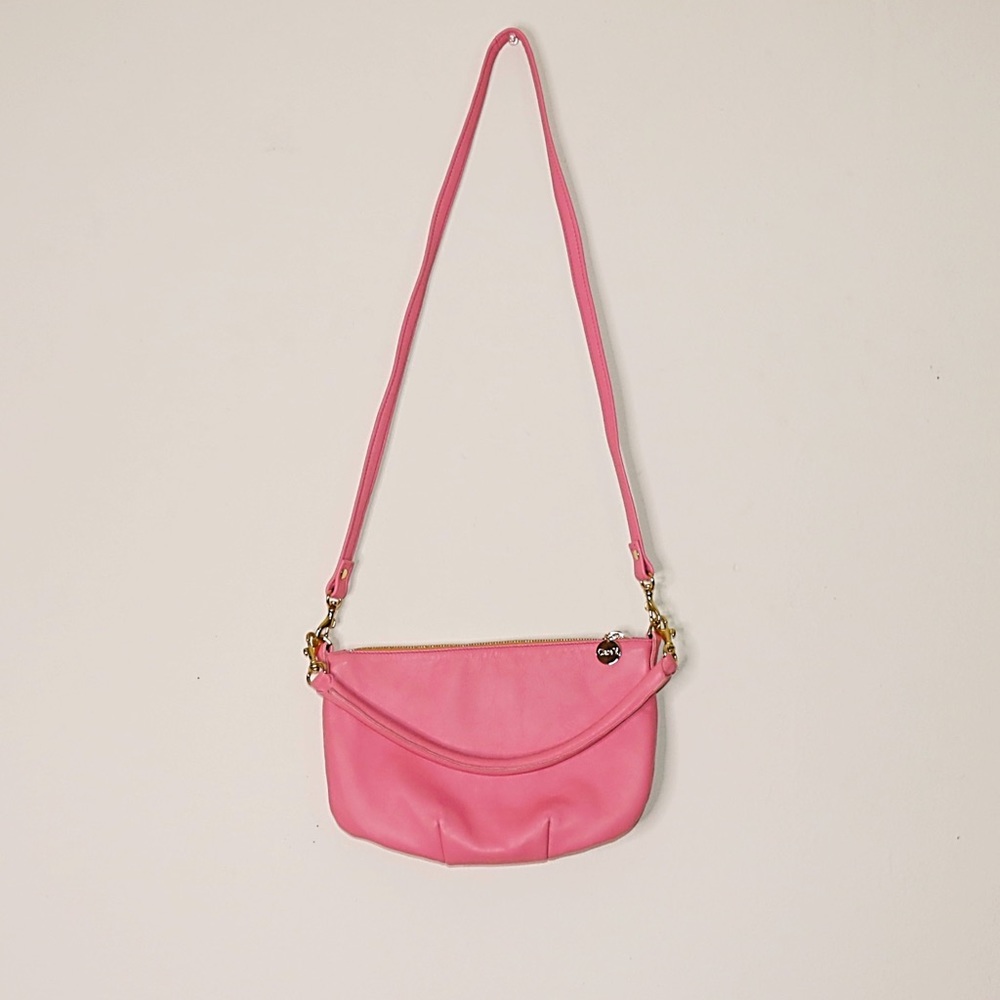 SOLD! ❤️ Clare V. Petit Moyen Messenger Satchel Bag In Pink Petal - Picture 3 of 16